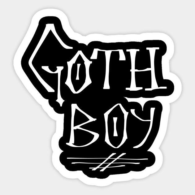 Goth Boy Sticker by TeeCupDesigns